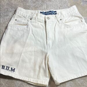 B.U.M. Women's White Shorts Vintage